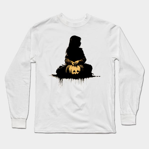 halloween for girls Long Sleeve T-Shirt by Apotis